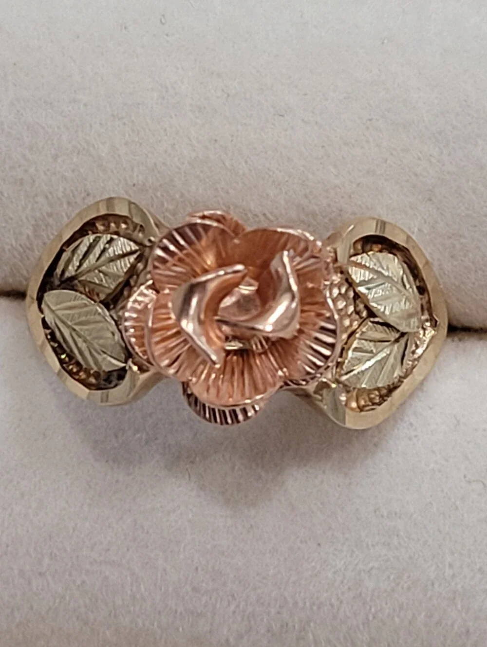 10k Solid Gold Tri Color Rose Ring